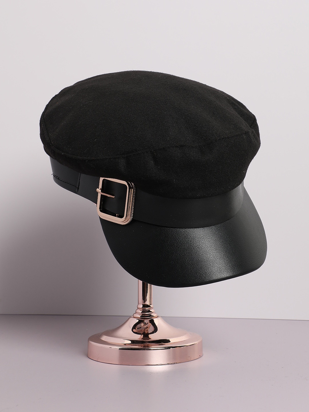 

HAUTE SAUCE by Campus Sutra Women Black Solid Vintage Berton Hat