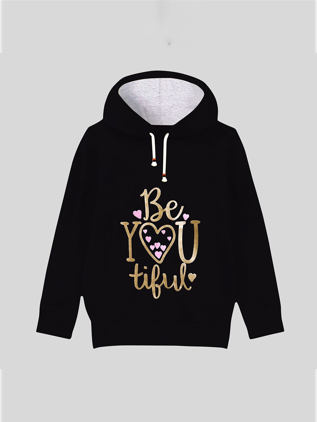 

KUCHIPOO Girls Black Printed Sweatshirt