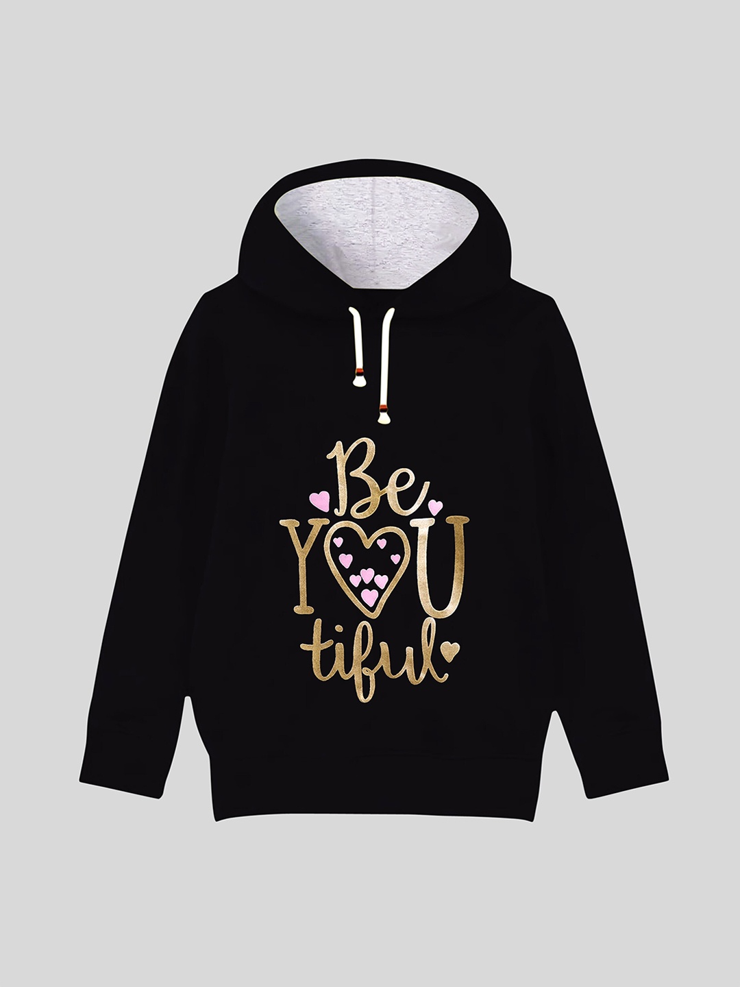 

KUCHIPOO Girls Black Printed Sweatshirt