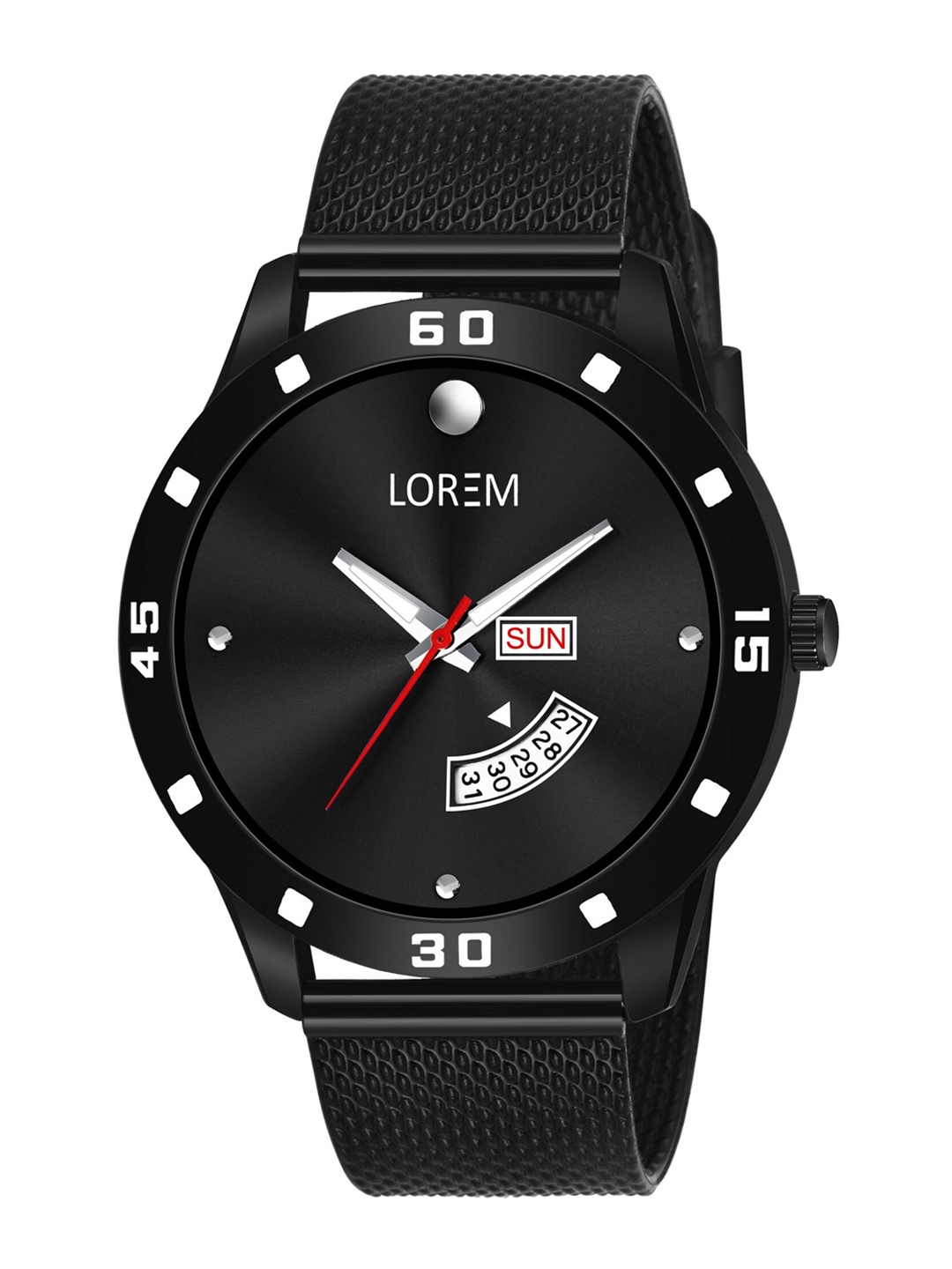 

FERRIZZO Men Black Embellished Dial & Black Straps Analogue Watch LR73