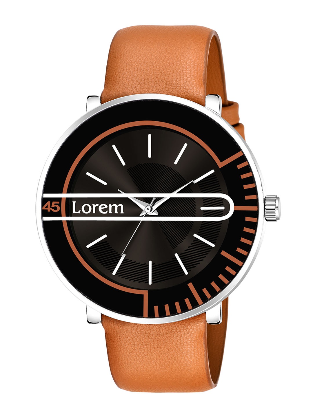 

FERRIZZO Men Black Dial & Orange Straps Analogue Watch LR71