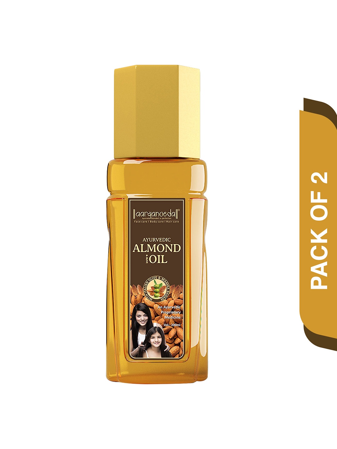 

Aryanveda Almond & Olive Hair Oil Dandruff Control Hair Oil 200ml, Multi