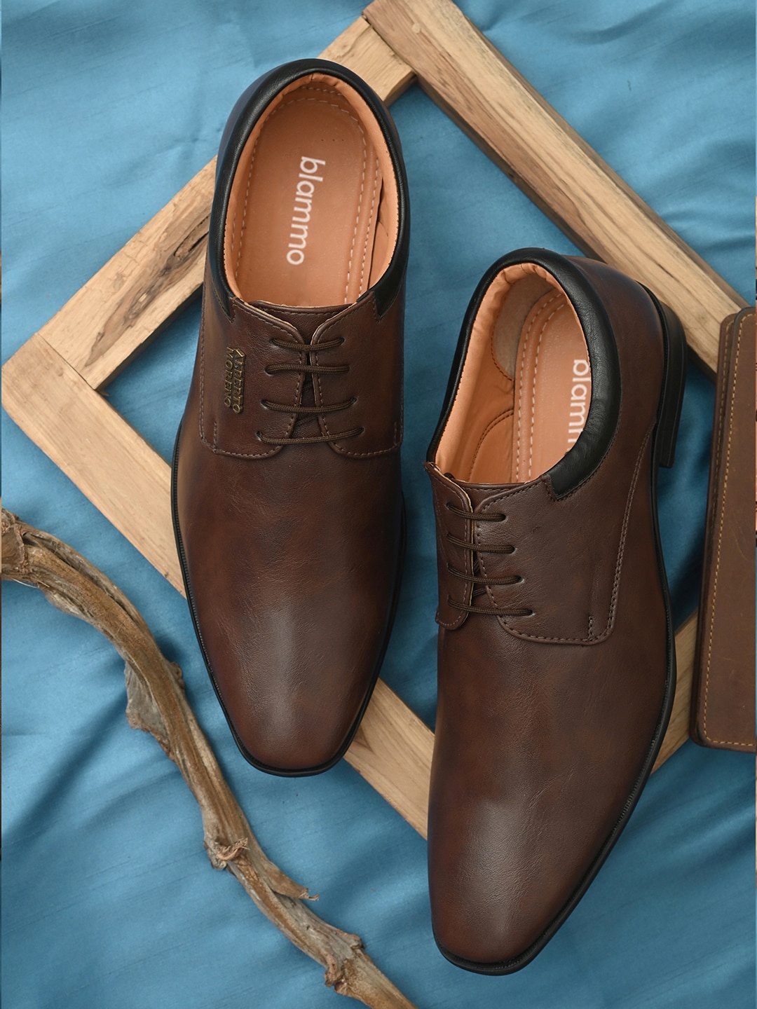 

Blammo Men Brown Solid Formal Derbys