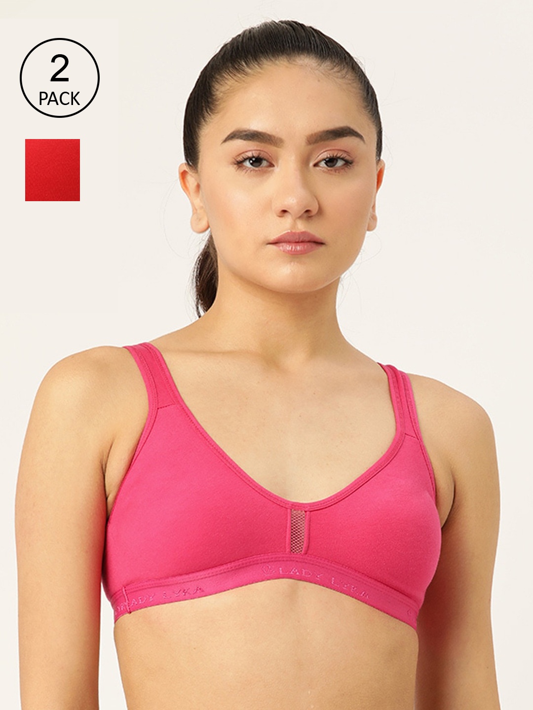 

Lady Lyka Fuchsia & Red Bra