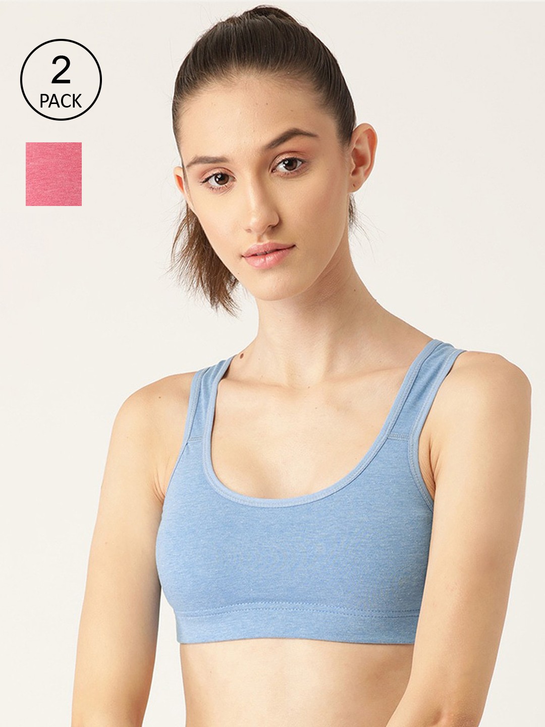 

Lady Lyka Pack of 2 Solid Bra, Blue