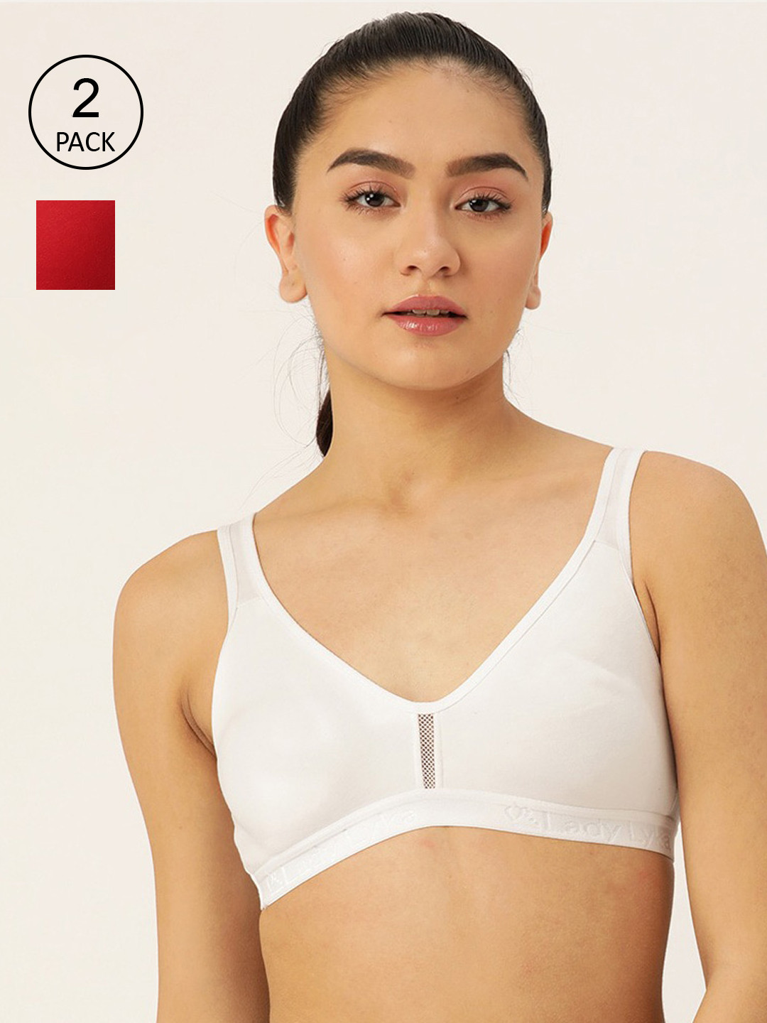 

Lady Lyka White & Red Bra