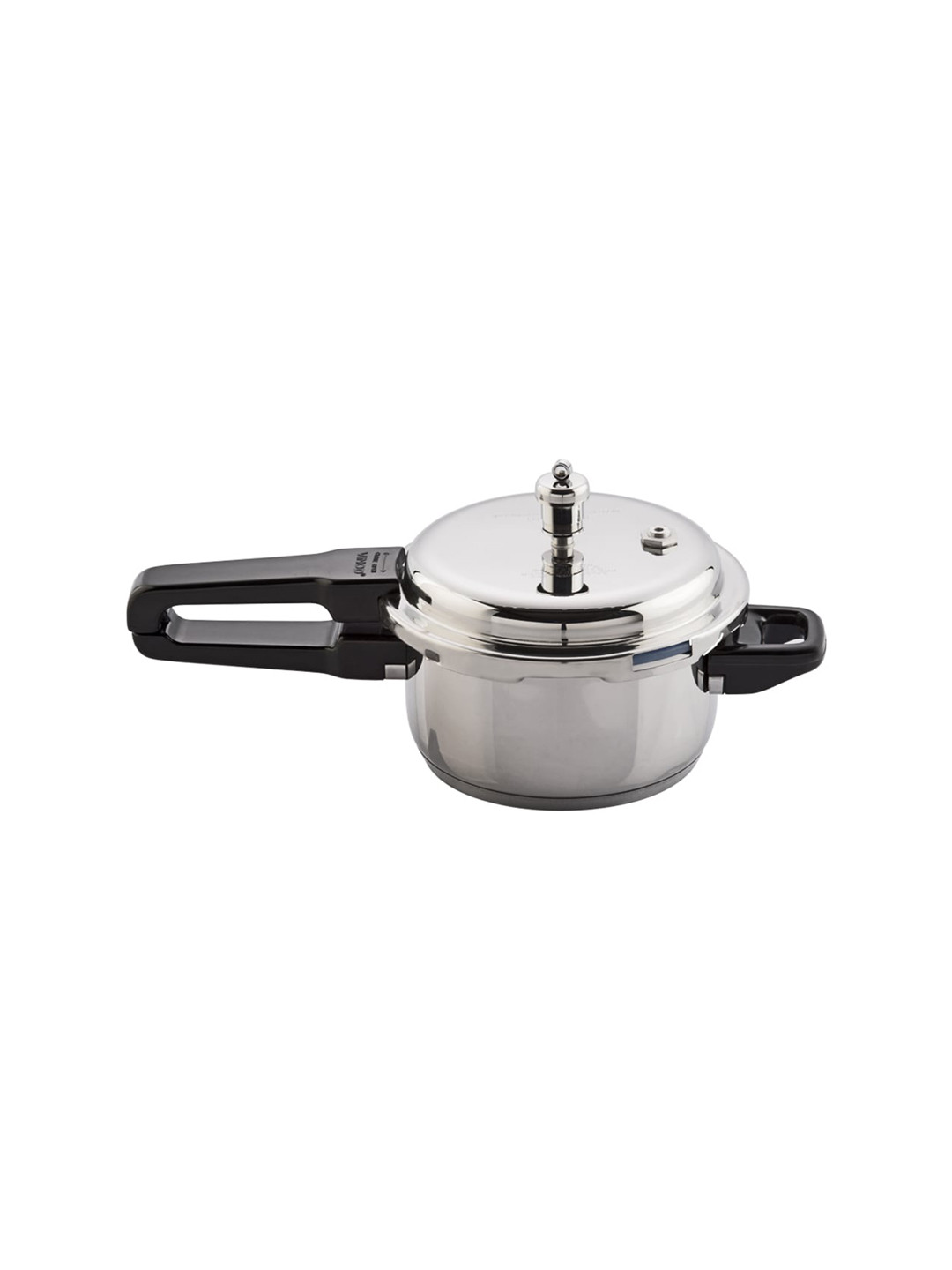 

Vinod Silver-Toned & Black Solid Stainless Steel Pressure Cooker