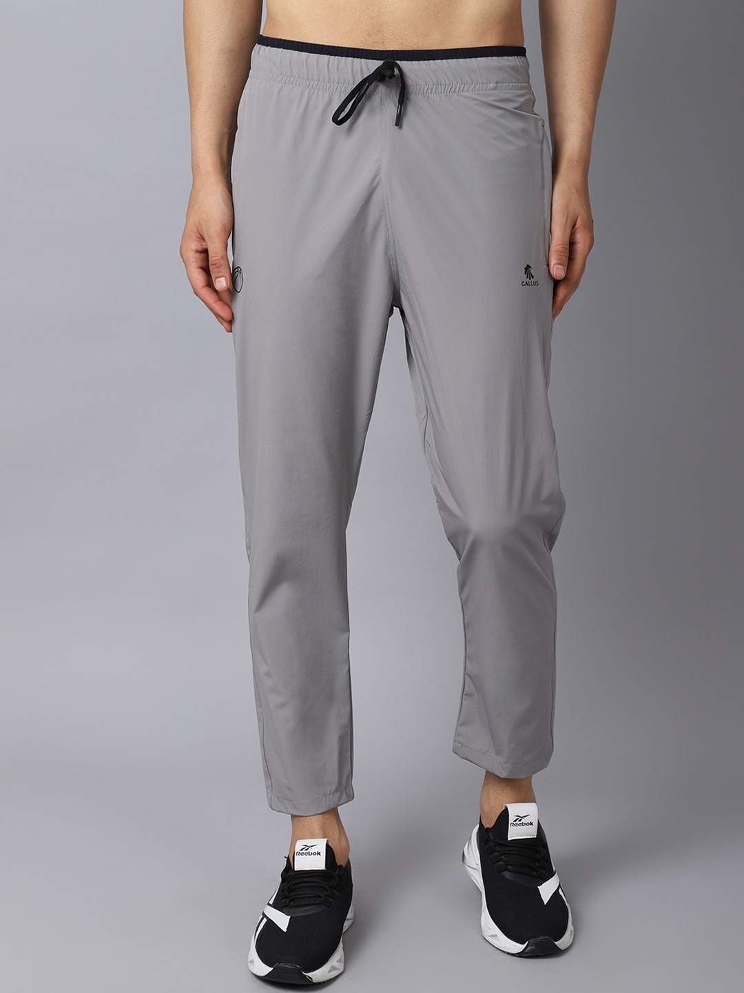 

Gallus Men Grey Self Design Track Pants