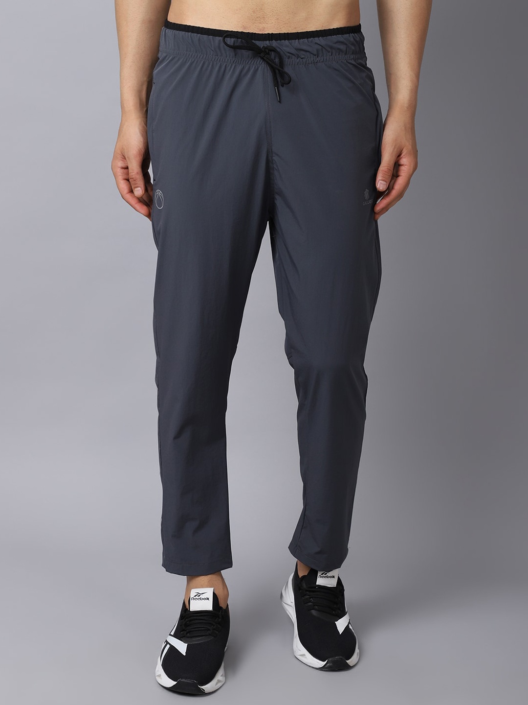 

Gallus Men's Grey Melange Solid Track Pants