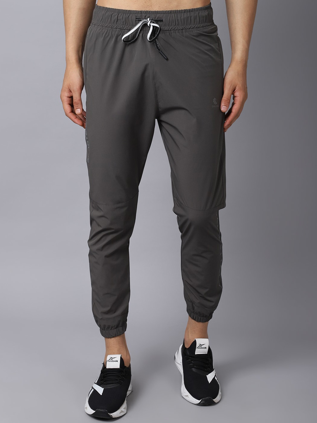 

Gallus Men's Grey Melange Self Design Joggers