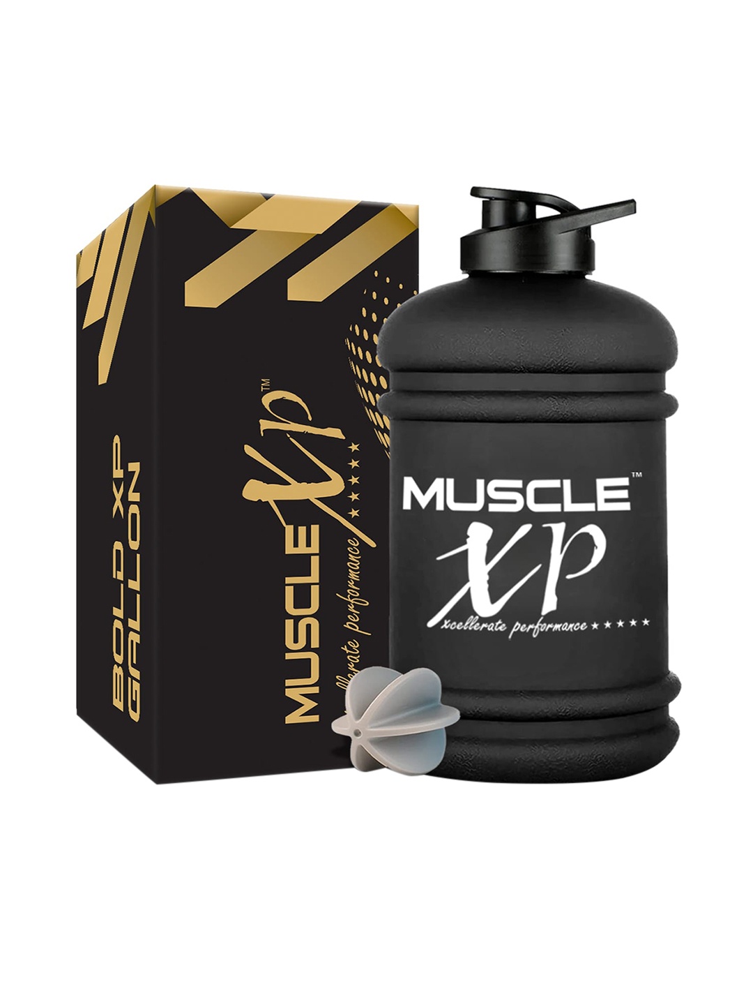 

MUSCLEXP Black Solid LeakProof Water Bottle