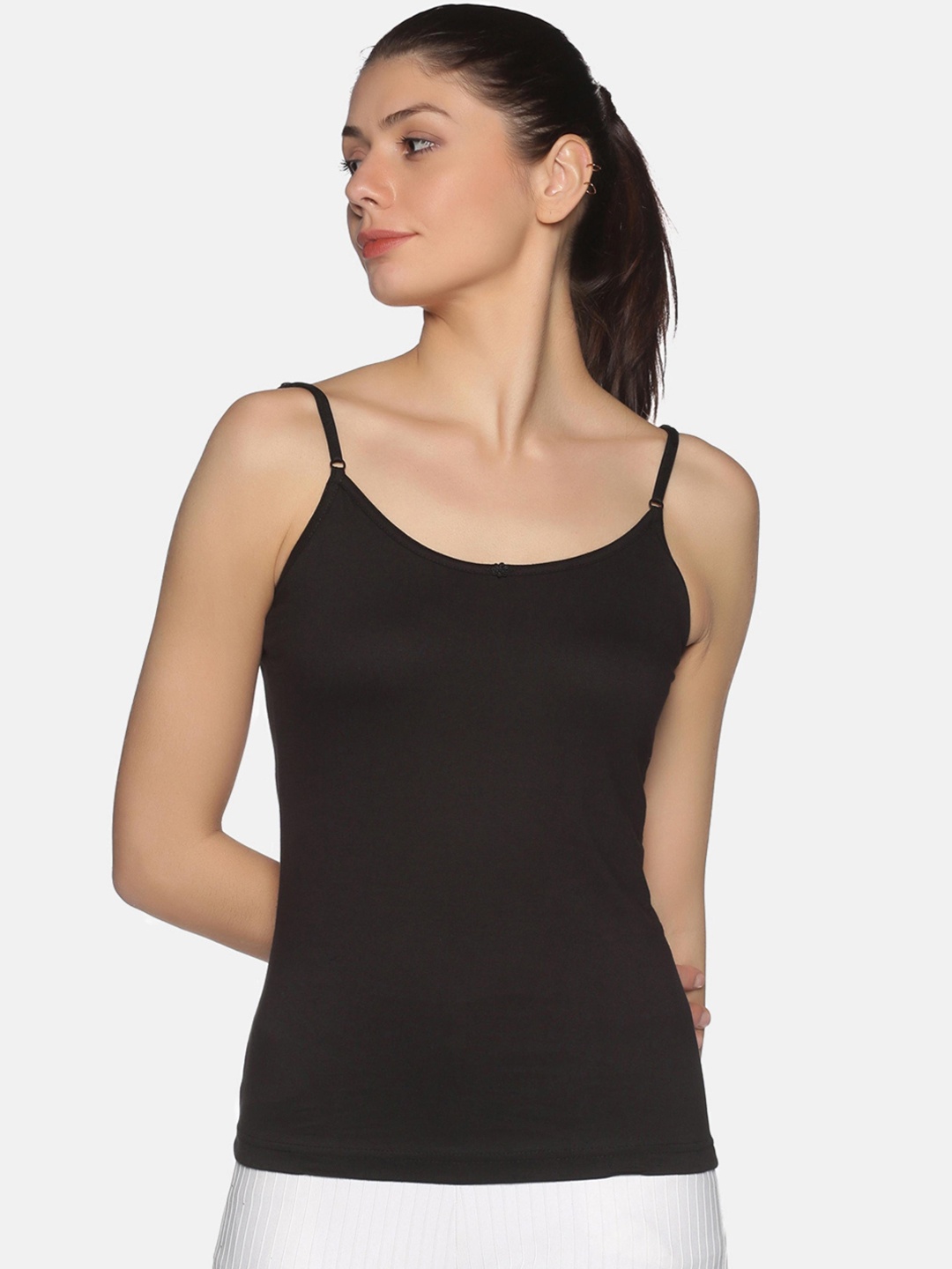 

NOT YET by us Women Adjustable Strap Camisole, Black