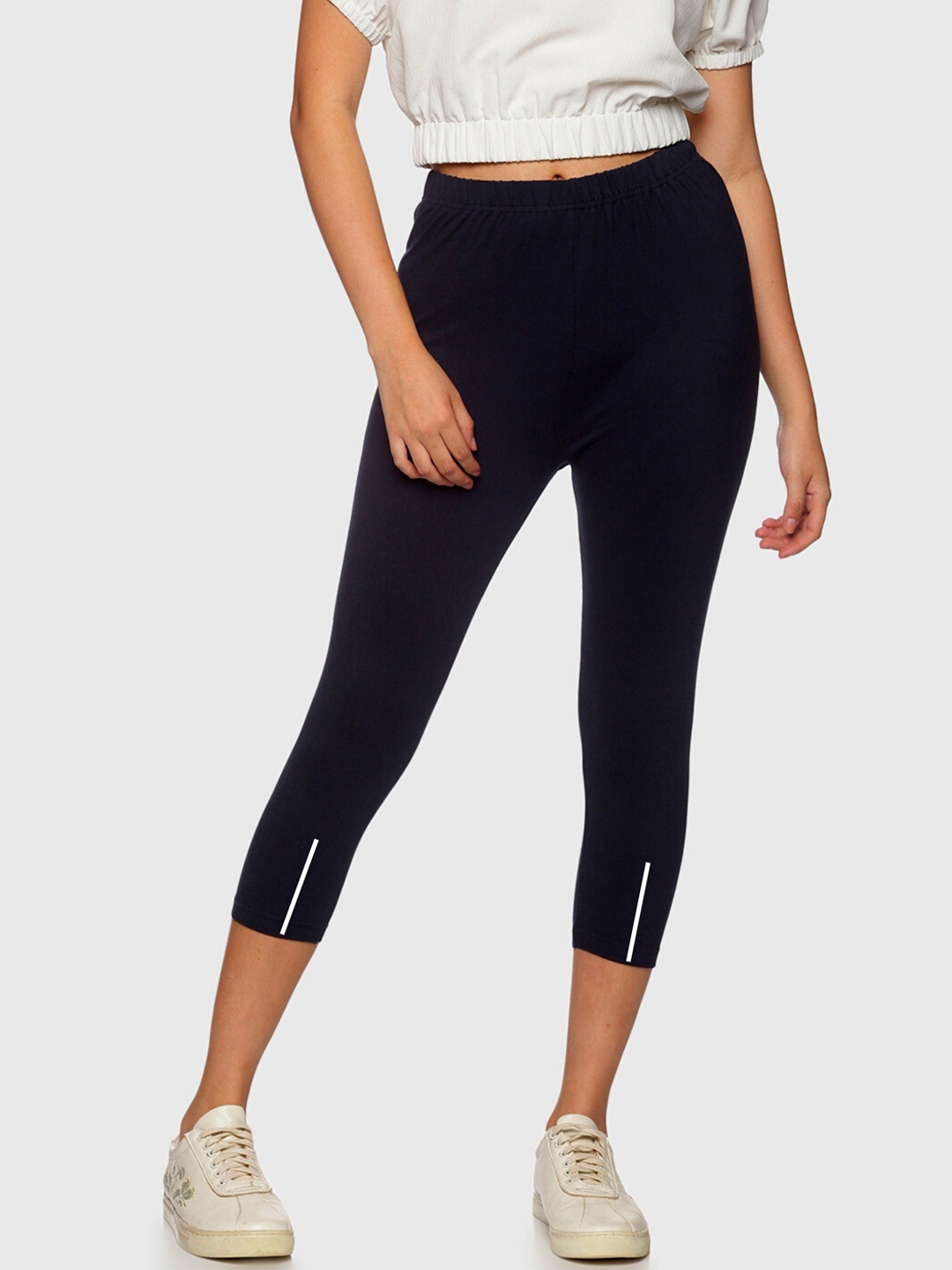 

NOT YET by us Women Navy Blue Capris