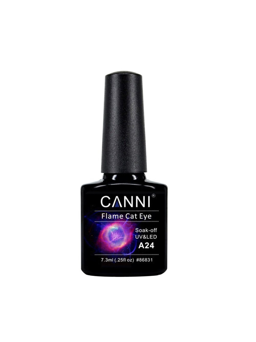 

CANNI Flame Cat Eye Magnetic Enamel Soak Off UV & LED Gel Nail Polish 7.3 ml - Shade A24, Purple