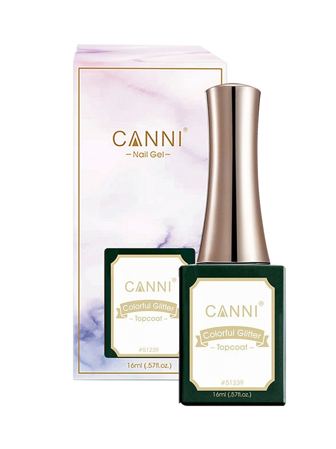 

CANNI Colorful Glitter UV & LED Light Nail Gel Polish 16 ml - Topcoat, White