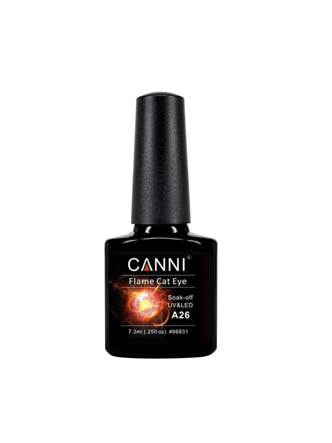 

CANNI Soak Off UV & LED Flame Cat Eye Nail Polish 7.3 ml - A26, Black