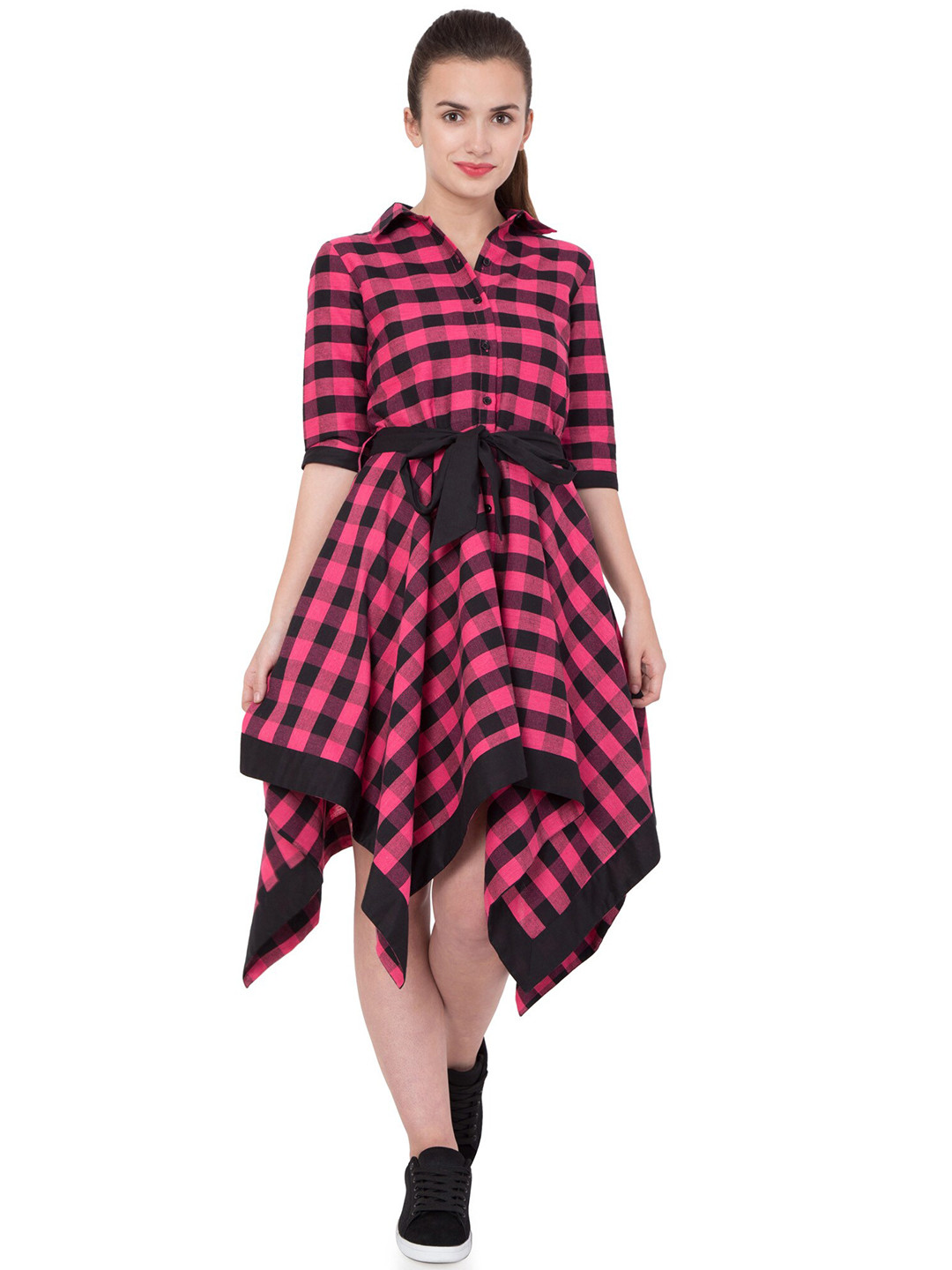 

Hive91 Pink Checked Dress