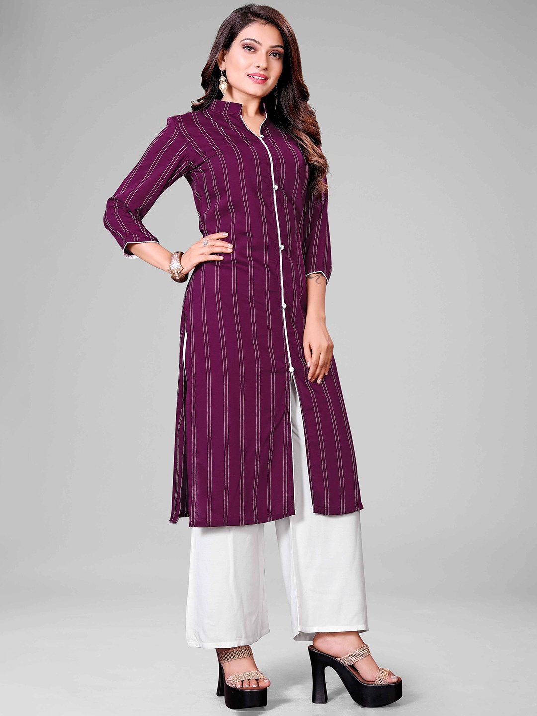 

RACHNA Women Purple Kurta with Palazzos