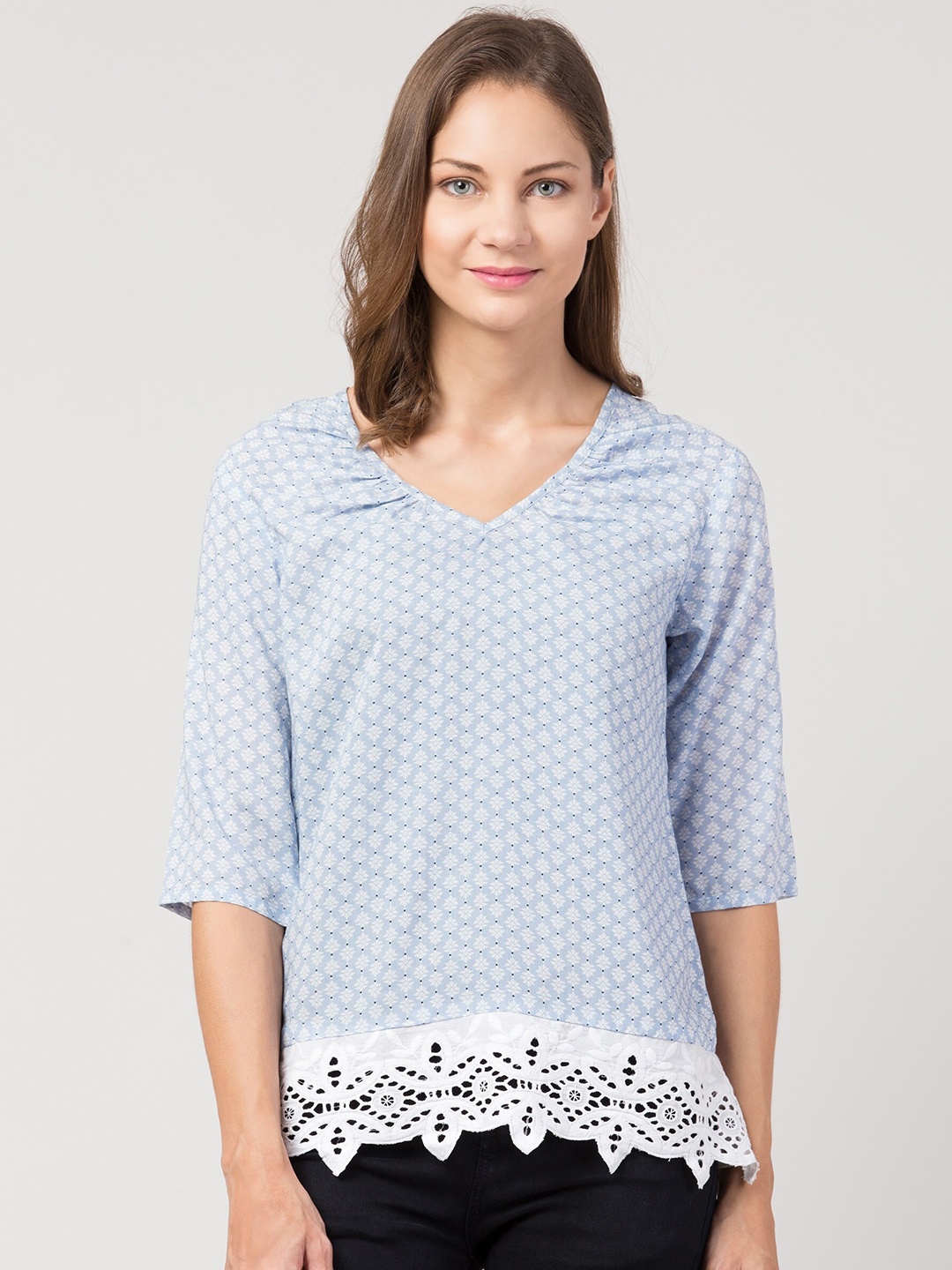 

Hive91 Blue Print Top