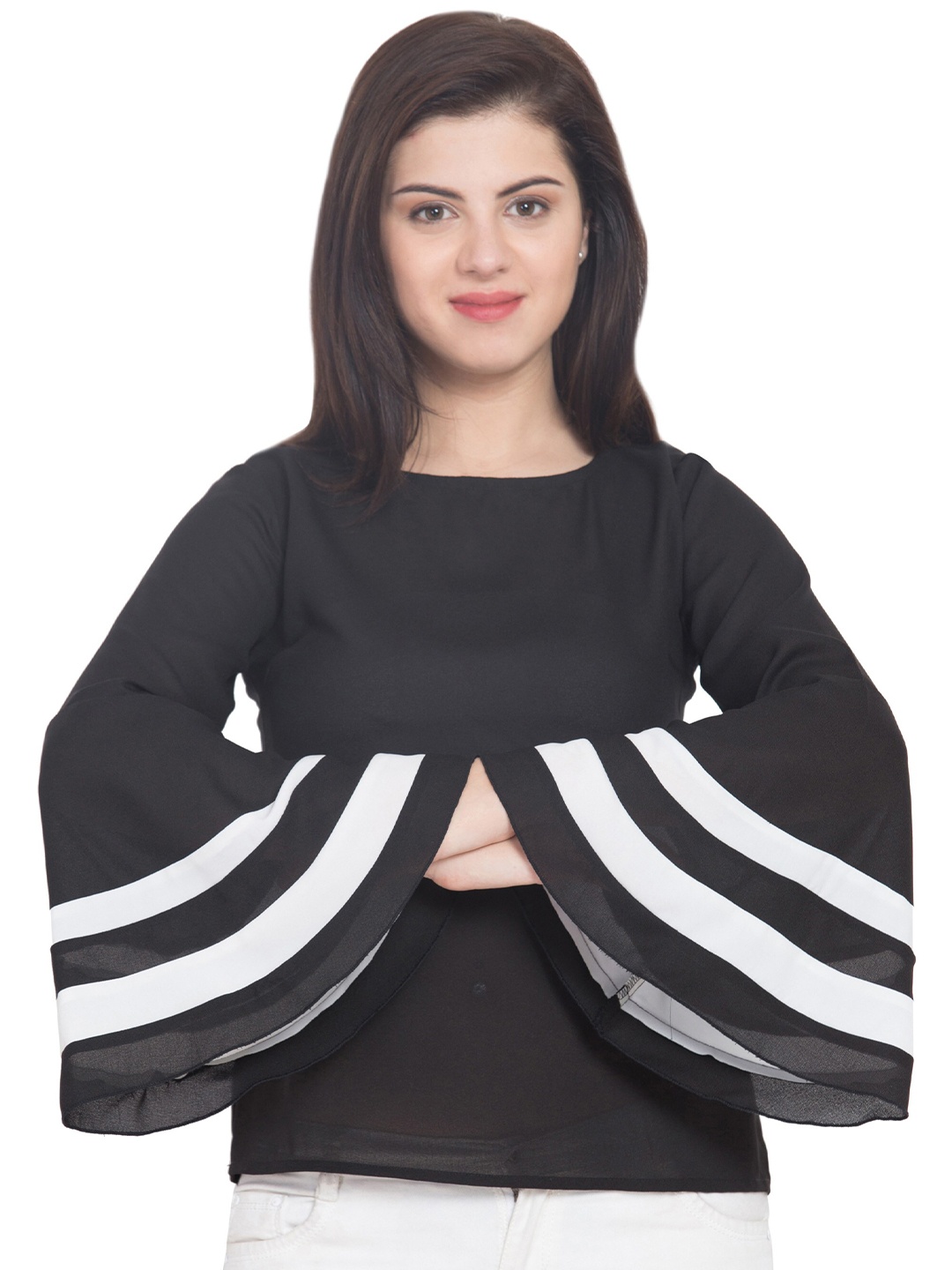 

Hive91 Black Crepe Top