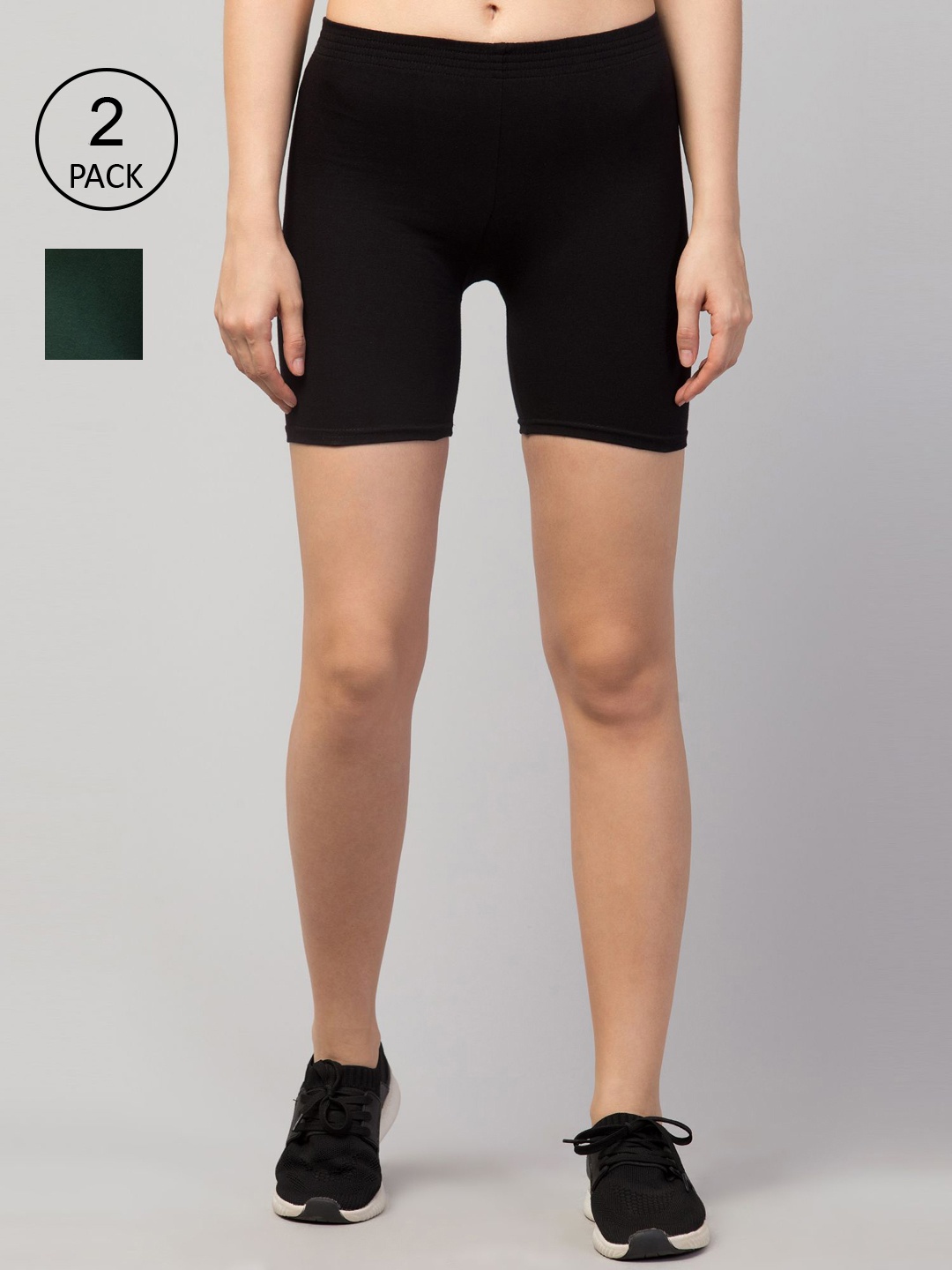 

Apraa & Parma Women Green Slim Fit Cycling Sports Shorts