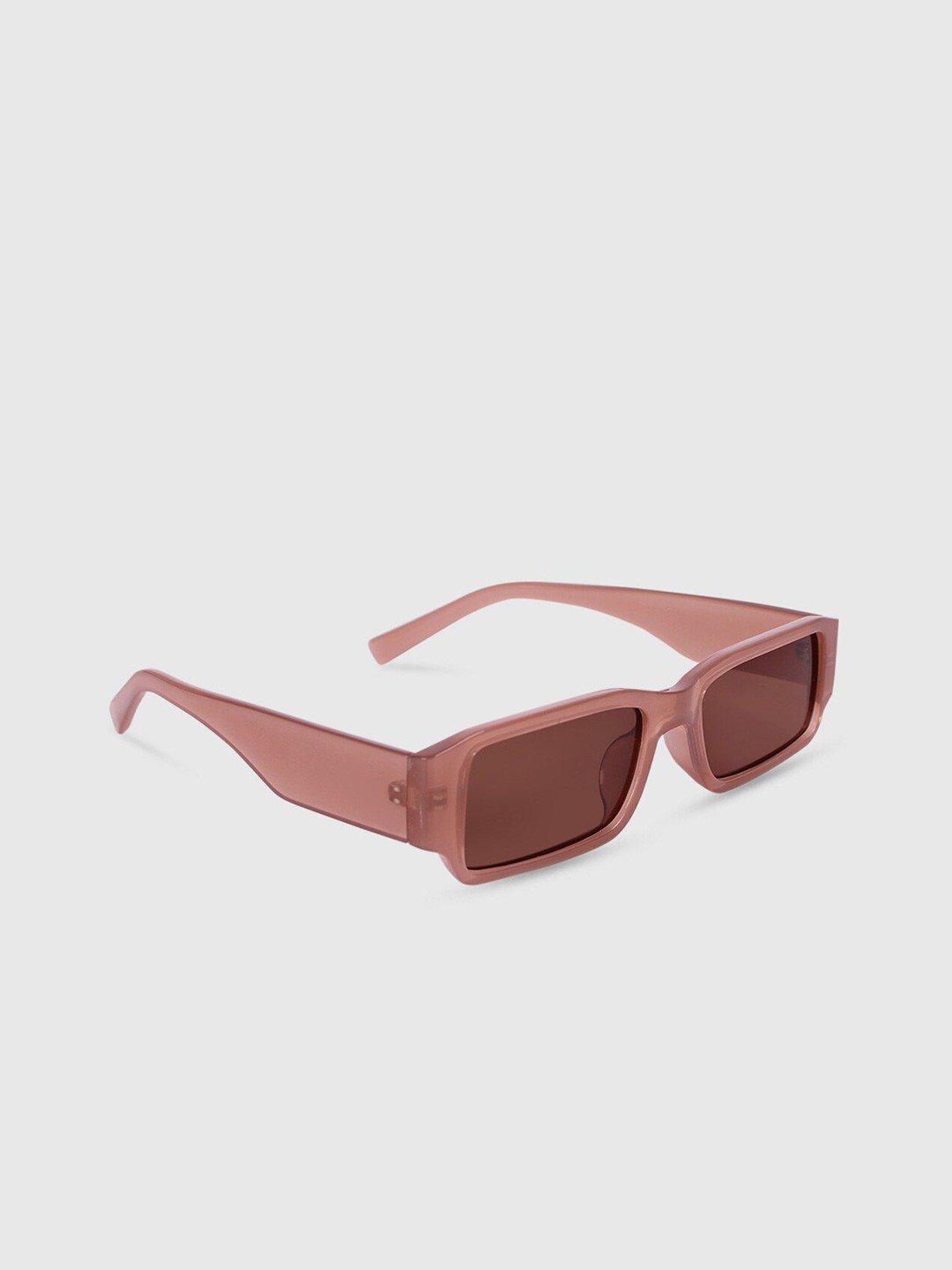 

QUIRKY Unisex Brown Lens & Brown Rectangle Sunglasses with UV Protected Lens