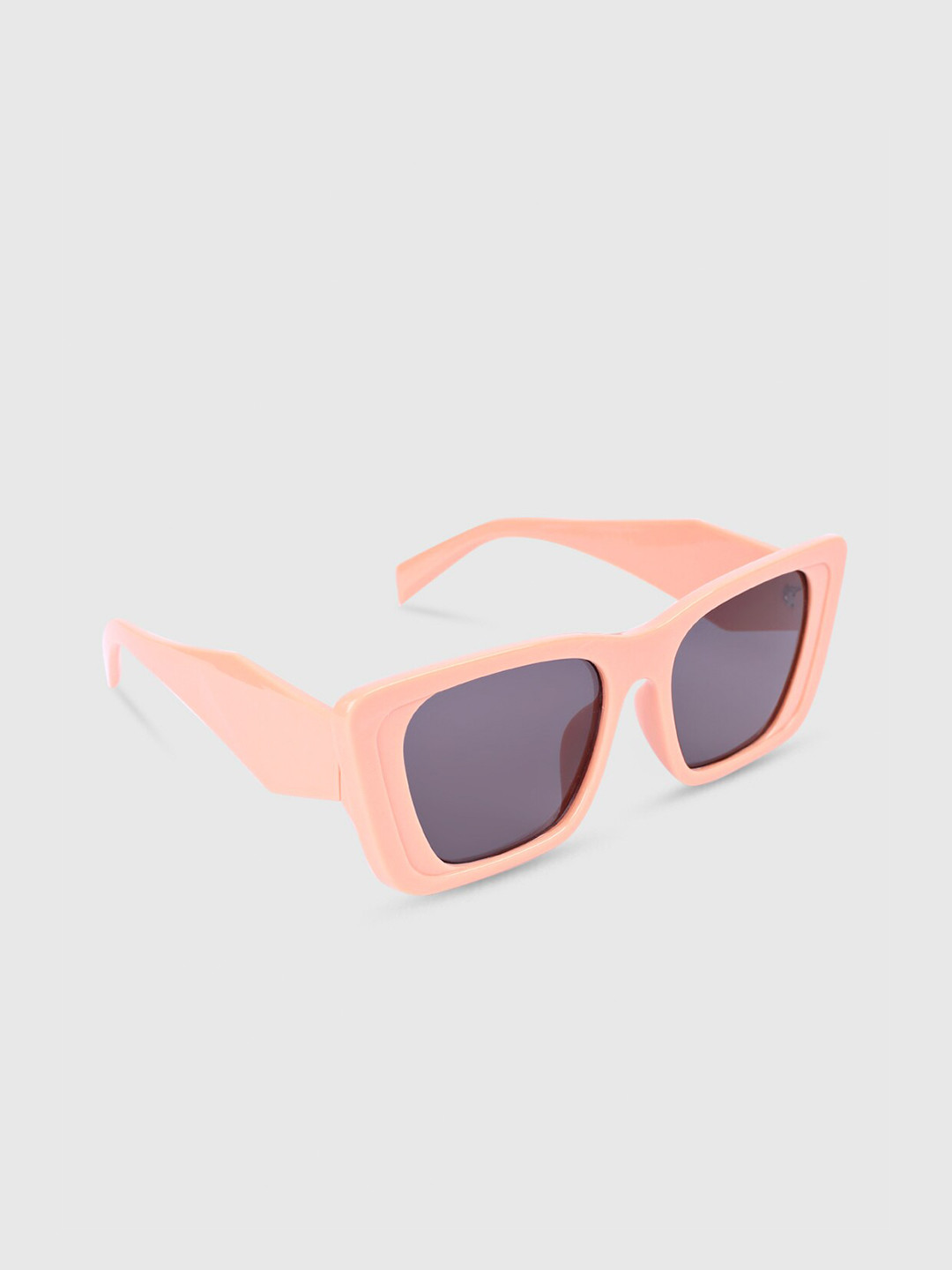 

QUIRKY Unisex Black Lens & Pink Rectangle Sunglasses with UV Protected Lens QKY010D-Black