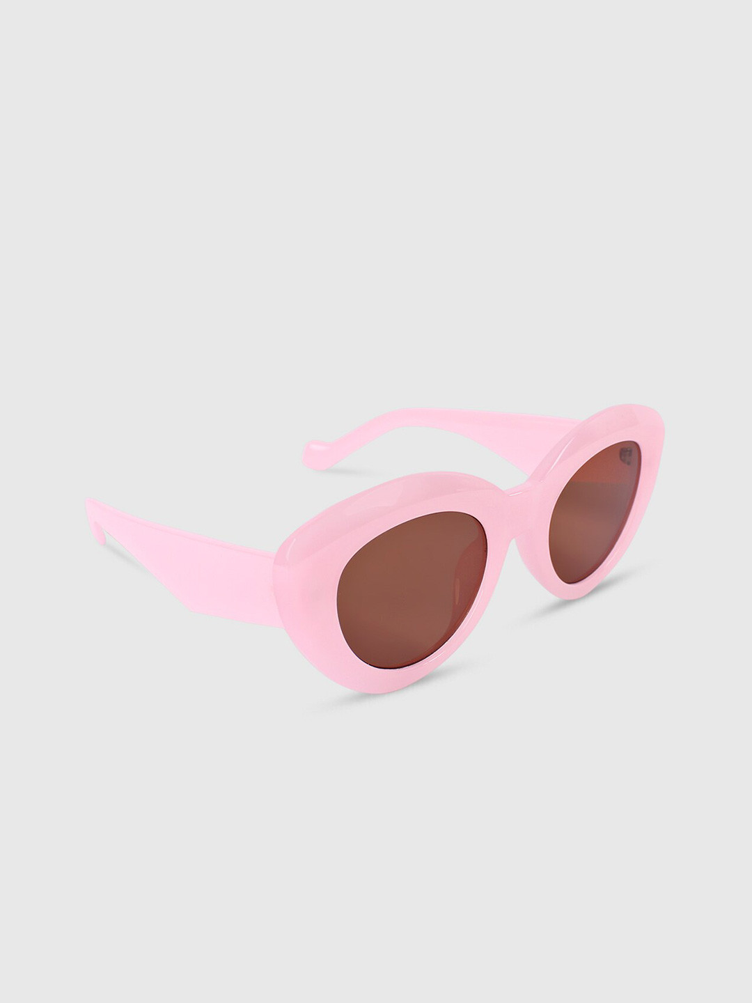 

QUIRKY Unisex Brown Lens & Pink Cateye Sunglasses with UV Protected Lens QKY001B