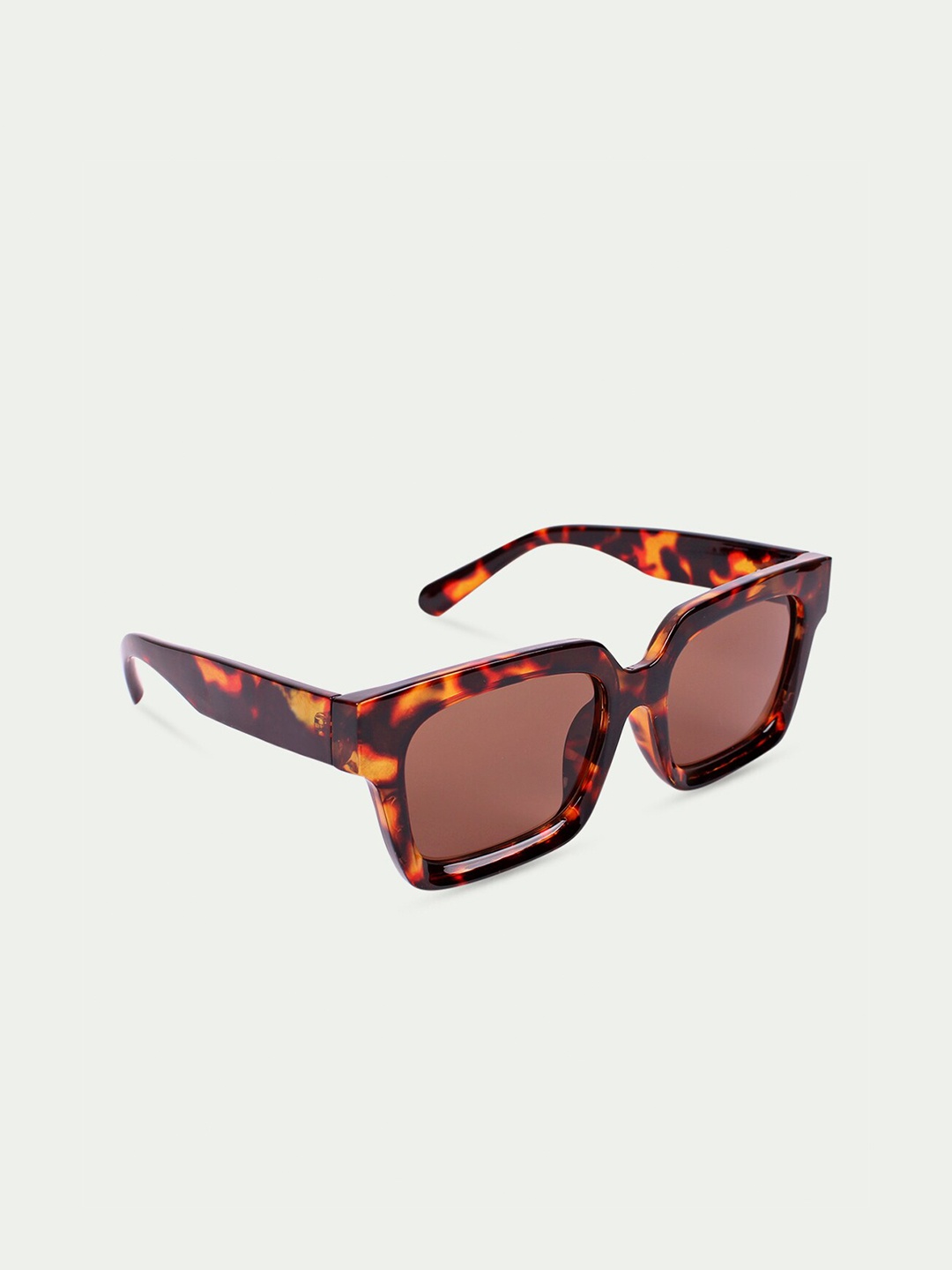 

QUIRKY Unisex Brown Lens & Brown Square Sunglasses with UV Protected Lens