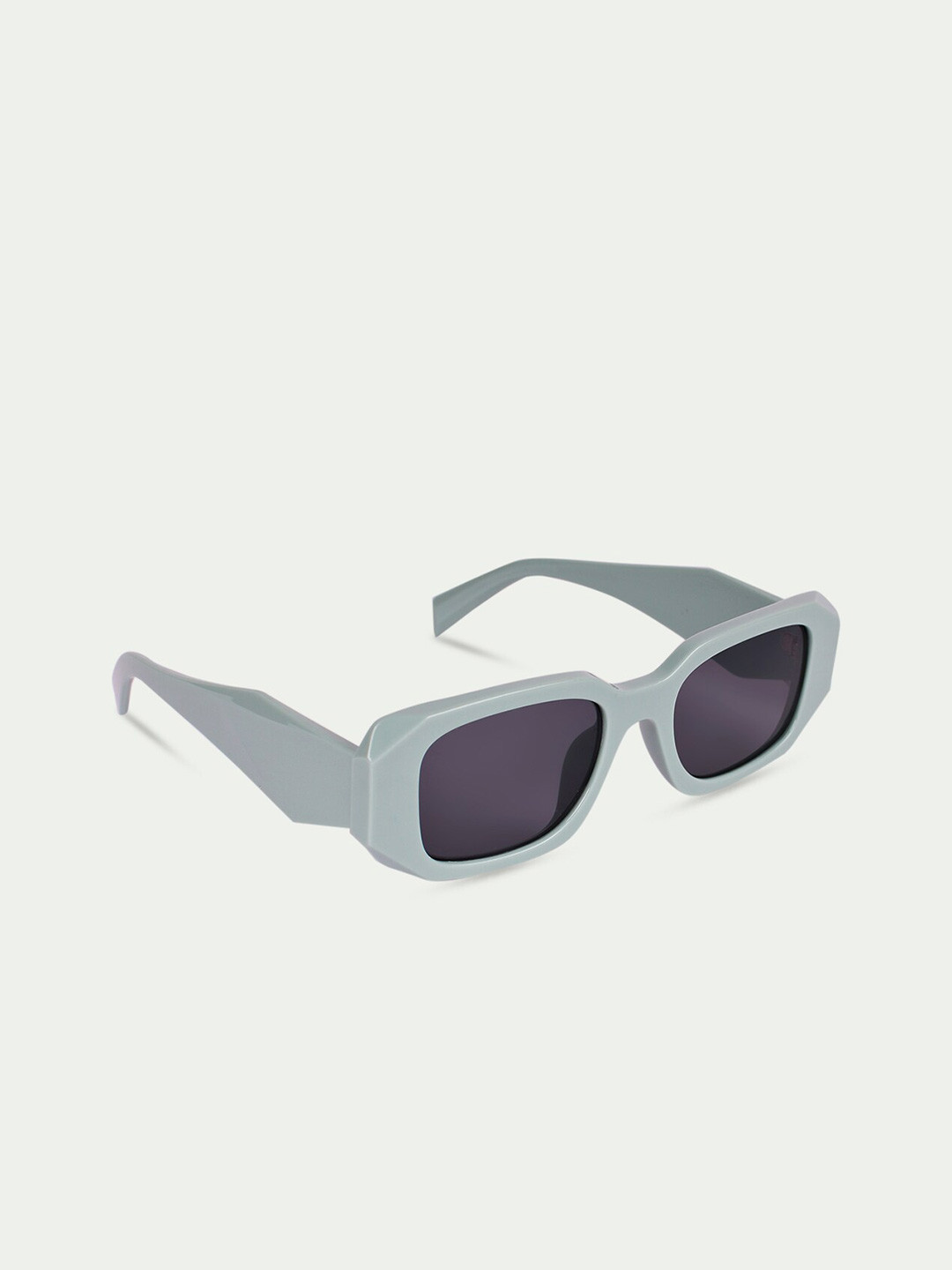 

QUIRKY Unisex Black Lens & Green Rectangle Sunglasses with UV Protected Lens
