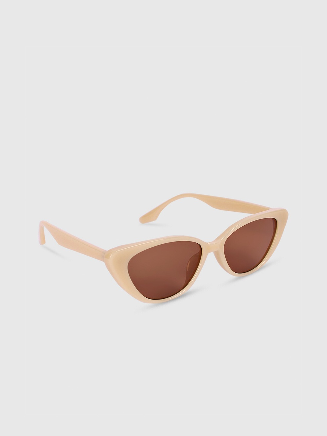 

QUIRKY Unisex Brown Lens & Pink Cateye Sunglasses with UV Protected Lens