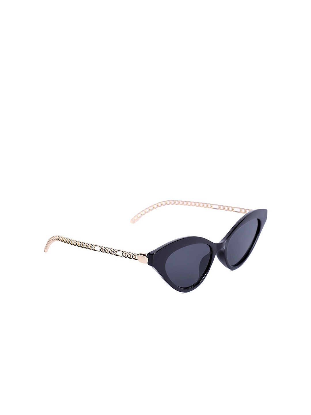 

QUIRKY Women Black Lens & Black Cateye Sunglasses with UV Protected Lens