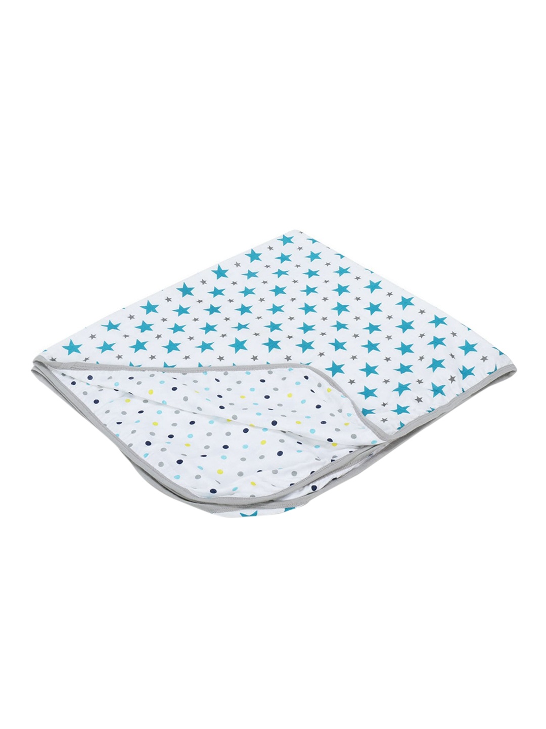 

haus & kinder Turquoise Blue & Black AC Room 150 GSM Single Bed Blanket