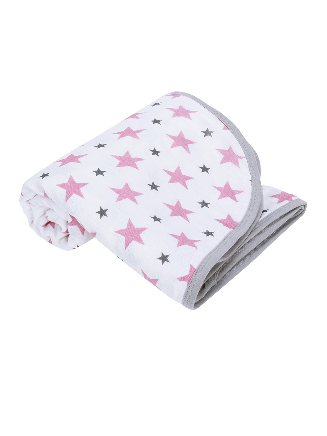 

haus & kinder Pink & White Geometric AC Room 150 GSM Single Bed Blanket