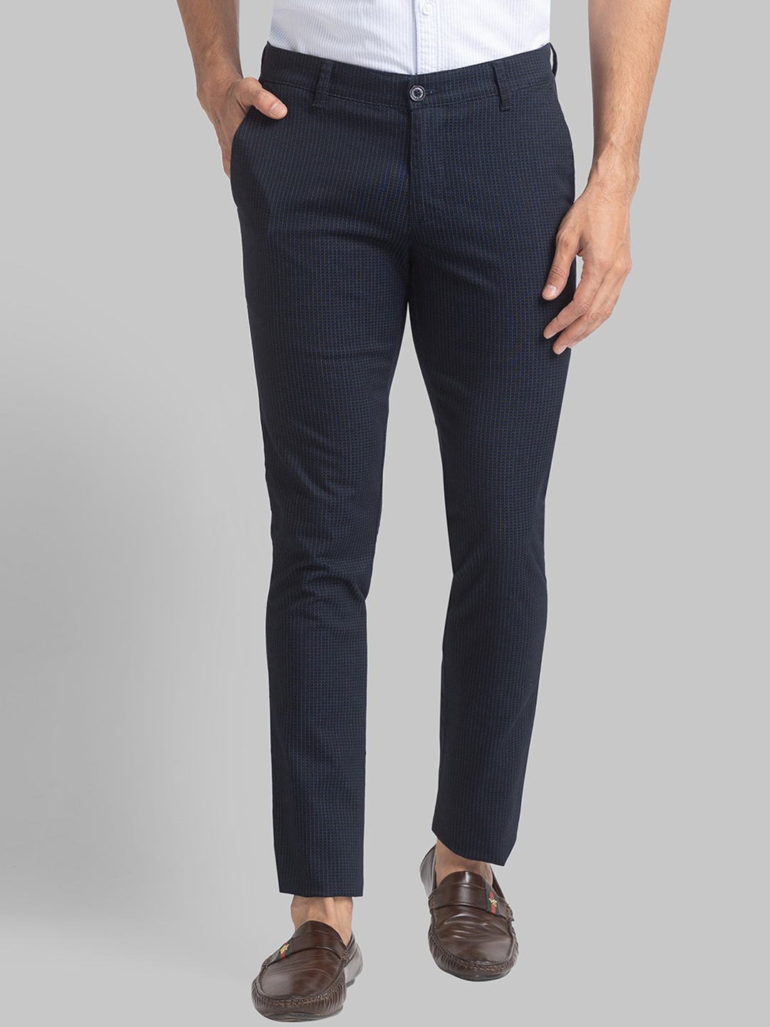 

Parx Men Blue Slim Fit Trousers