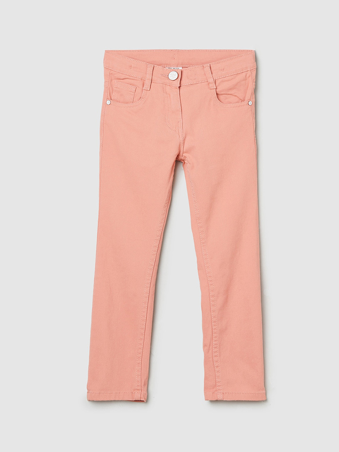 

max Girls Peach-Coloured regular Trousers