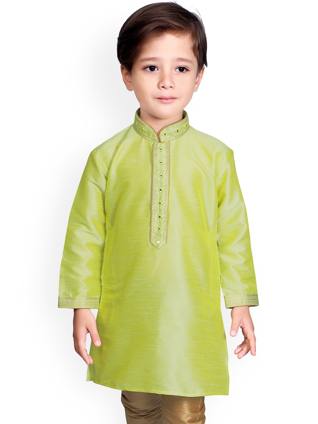 

KIDS FARM Boys Lime Green Kurta with Pyjamas