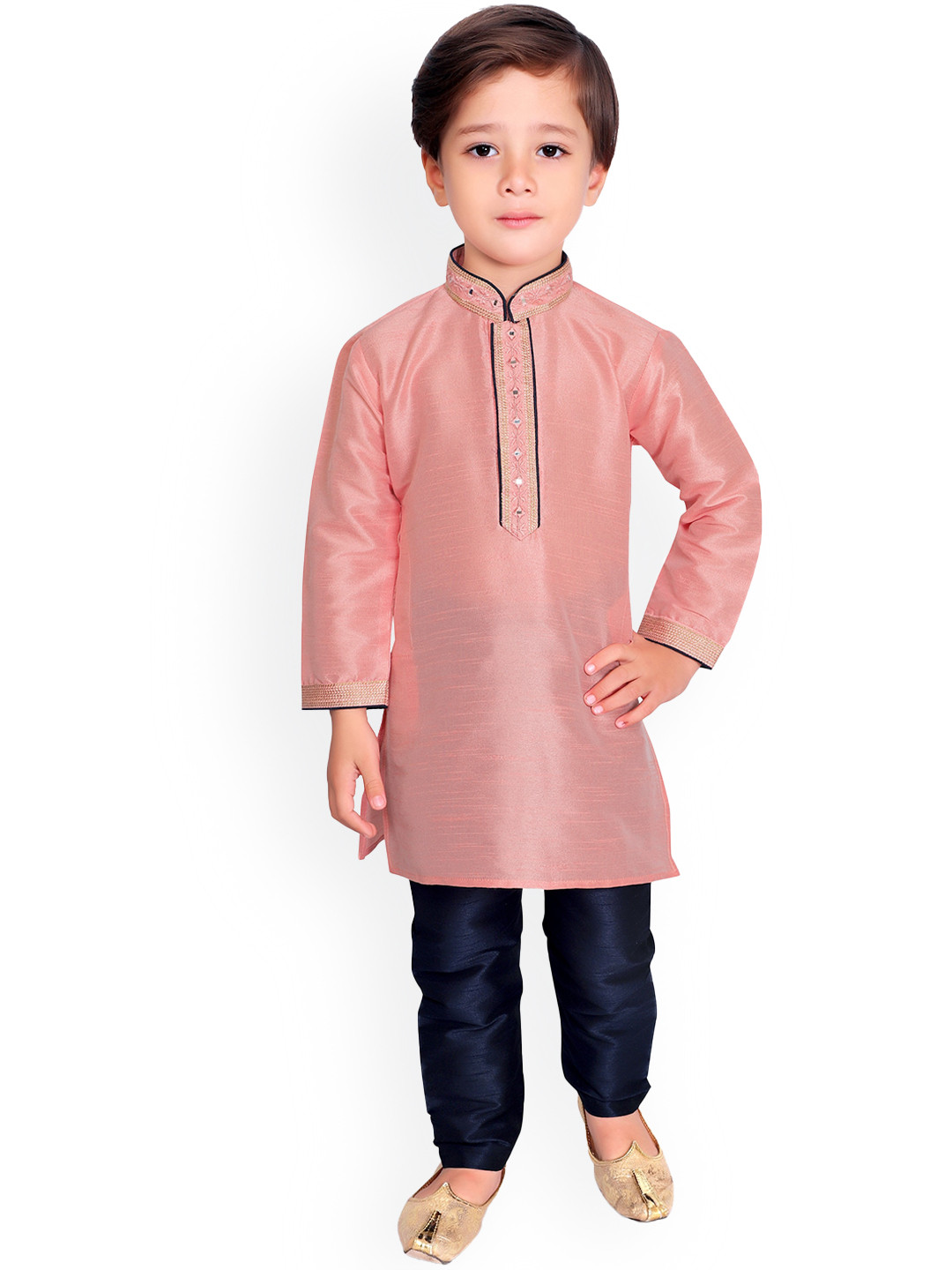 

KIDS FARM Kids-Boys Pink Kurta with Pyjamas