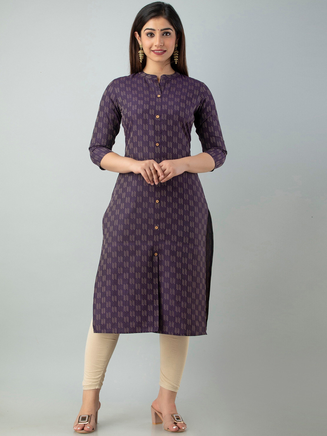 

Charu Women Purple Printed Kurta