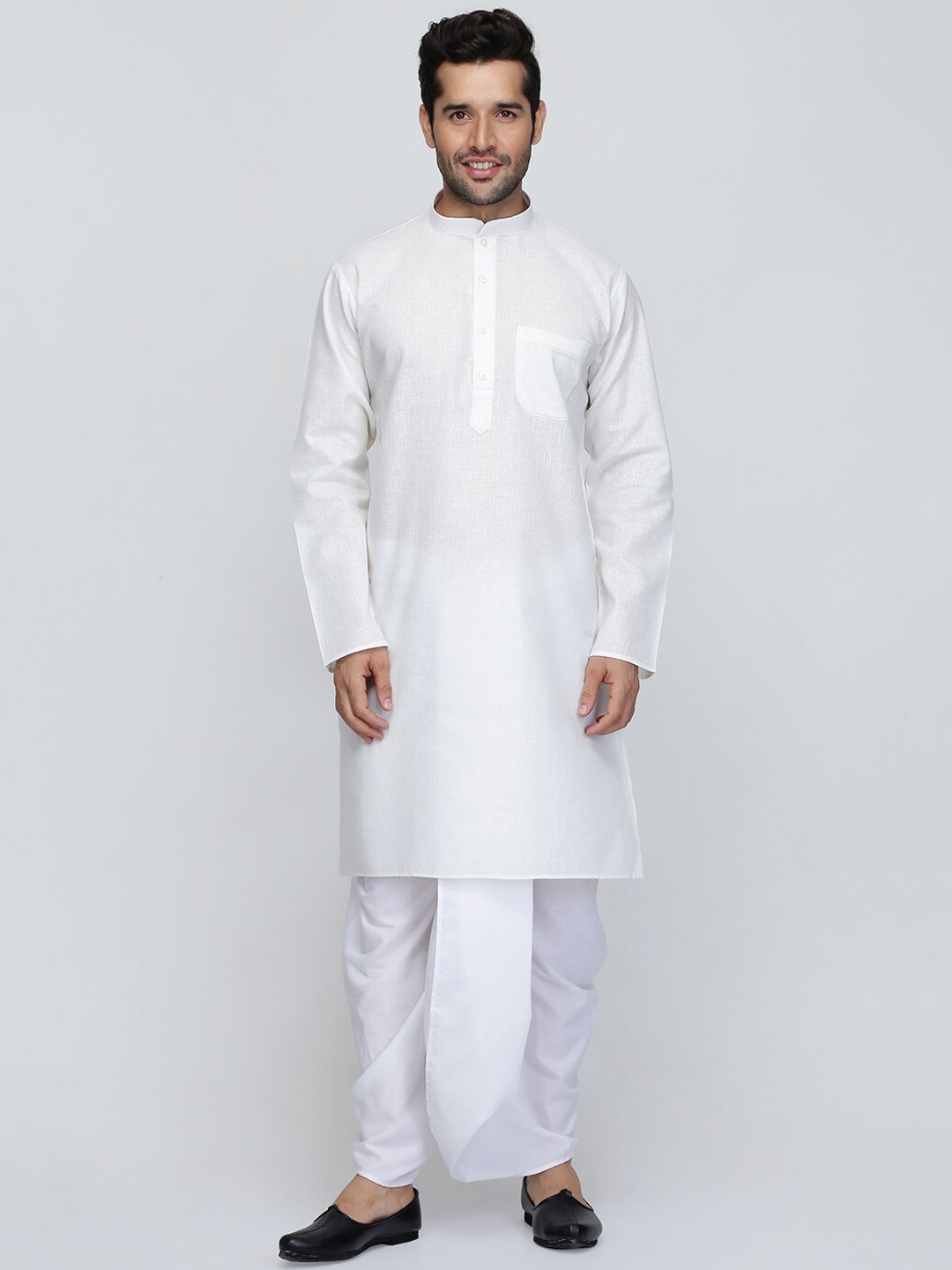 

ROYAL KURTA Men White Pure Cotton Kurta with Trousers