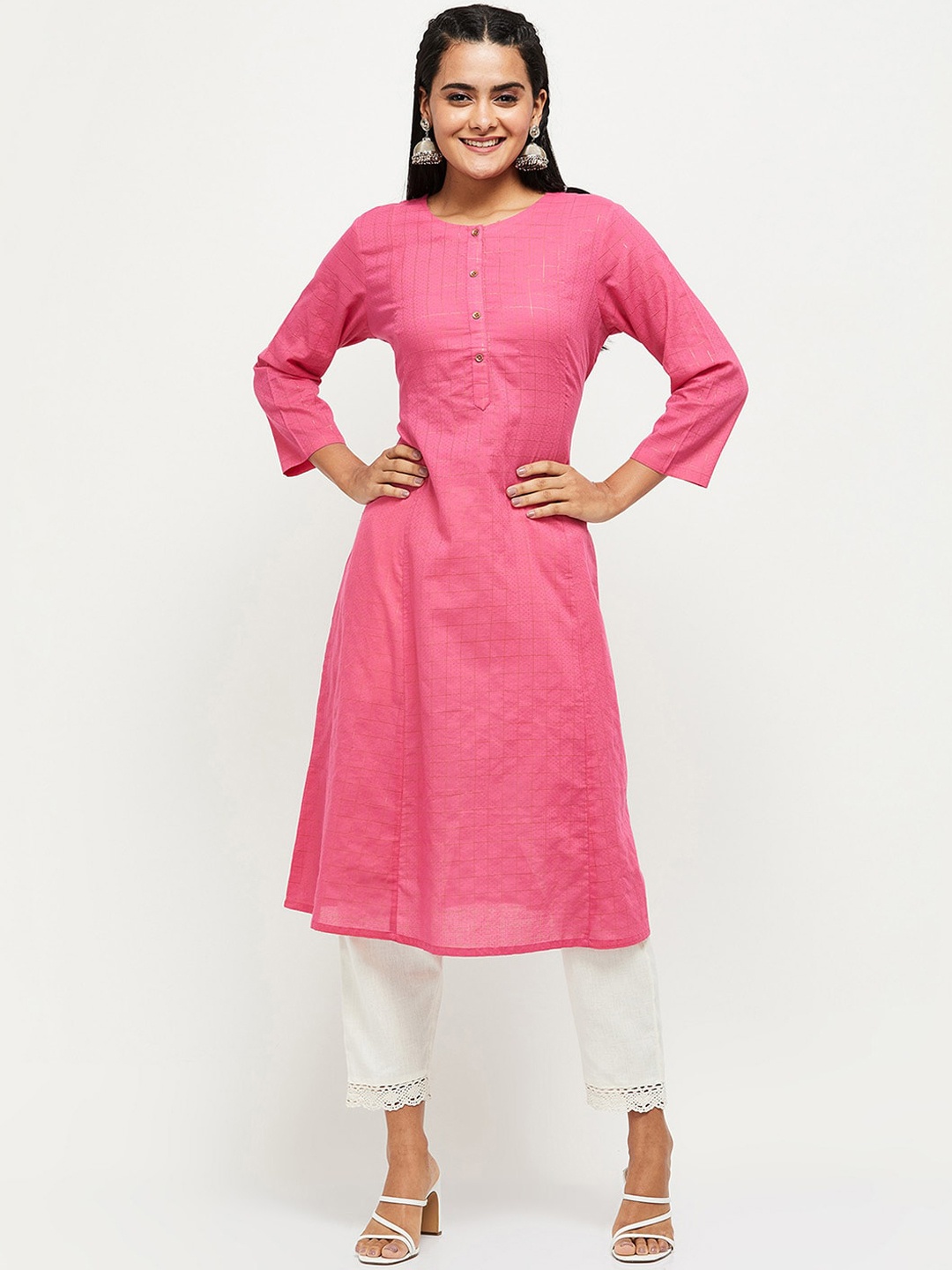 

max Women Pink Kurta