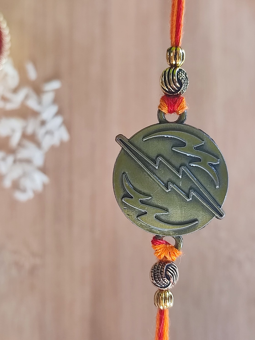 

CRAYTON Men Grey & Grey Embedded Rakhi