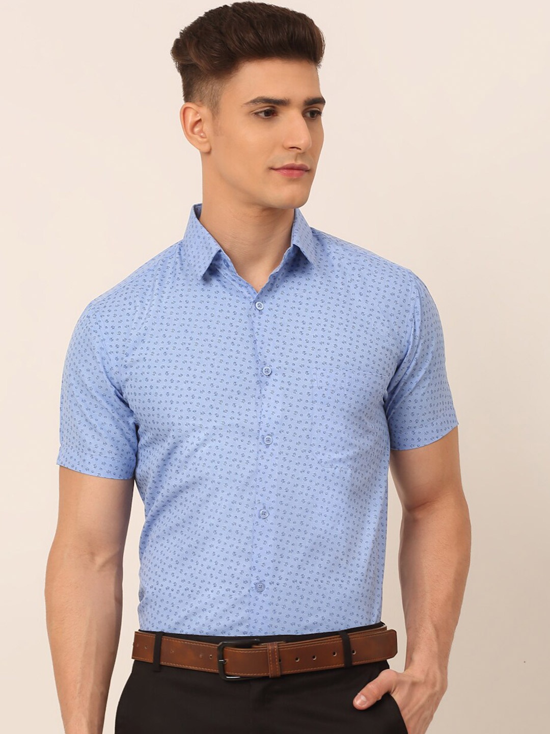 

JAINISH Men Blue Classic Printed Micro Ditsy Casual Shirt