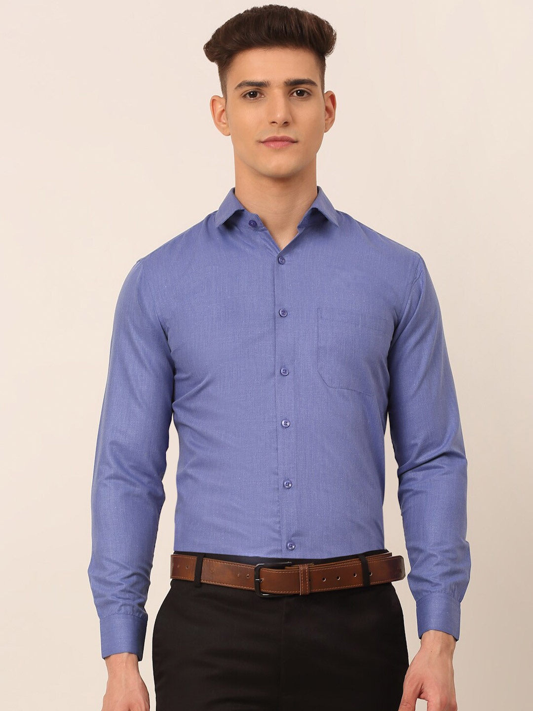 

JAINISH Men Blue Classic Formal Shirt