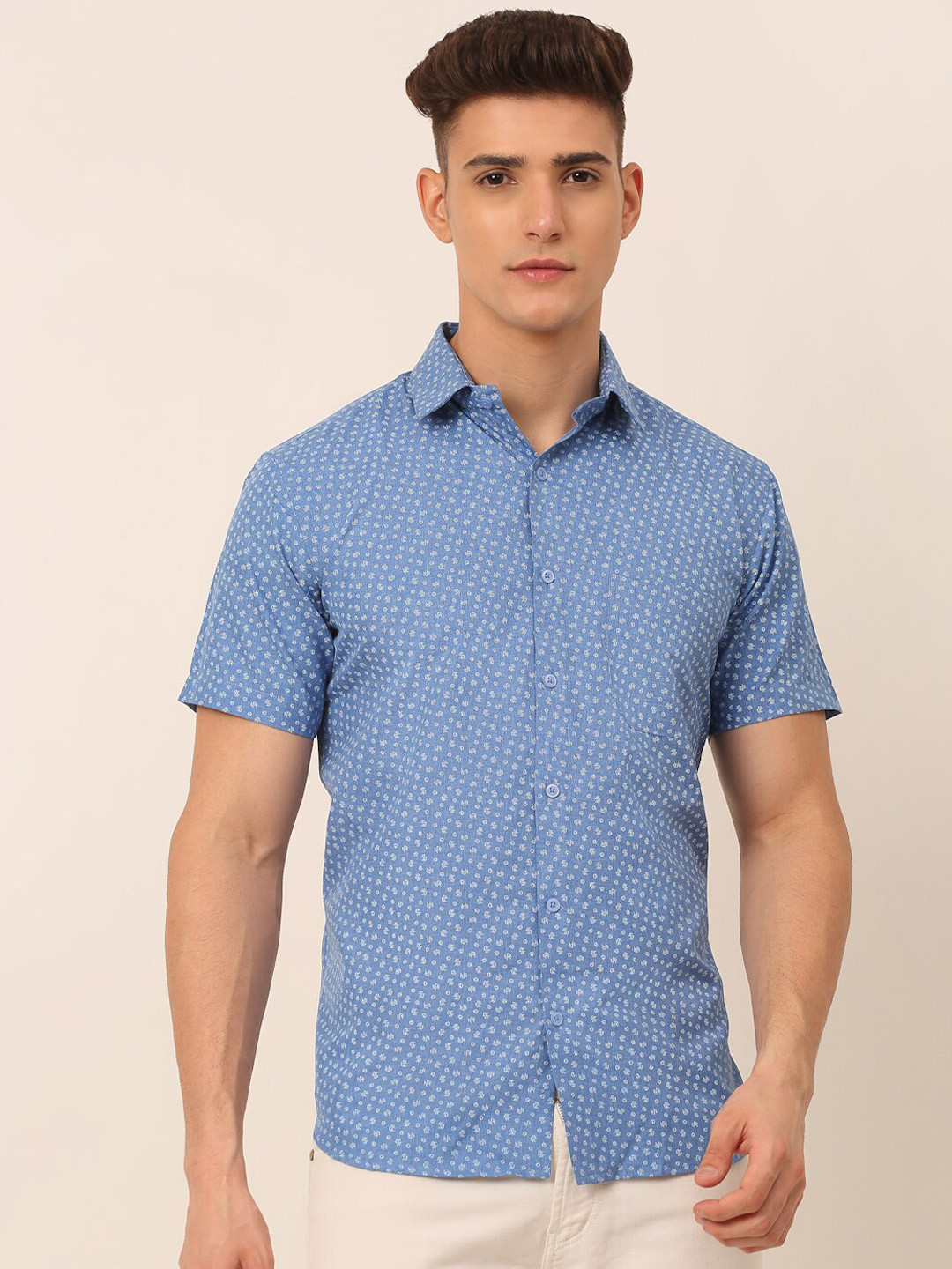 

JAINISH Men Blue Classic Printed Casual Shirt