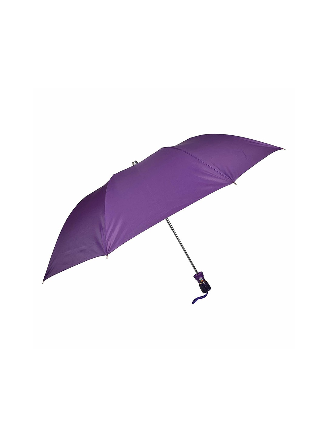 

Fabflee Adults Purple Solid 3 Fold Double Coated Umbrella