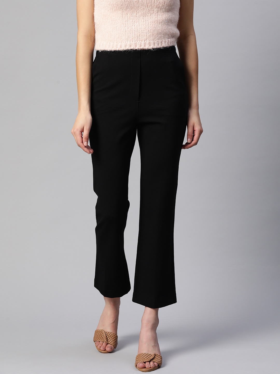 

Marks & Spencer Women High-Rise Flared Treggings, Black