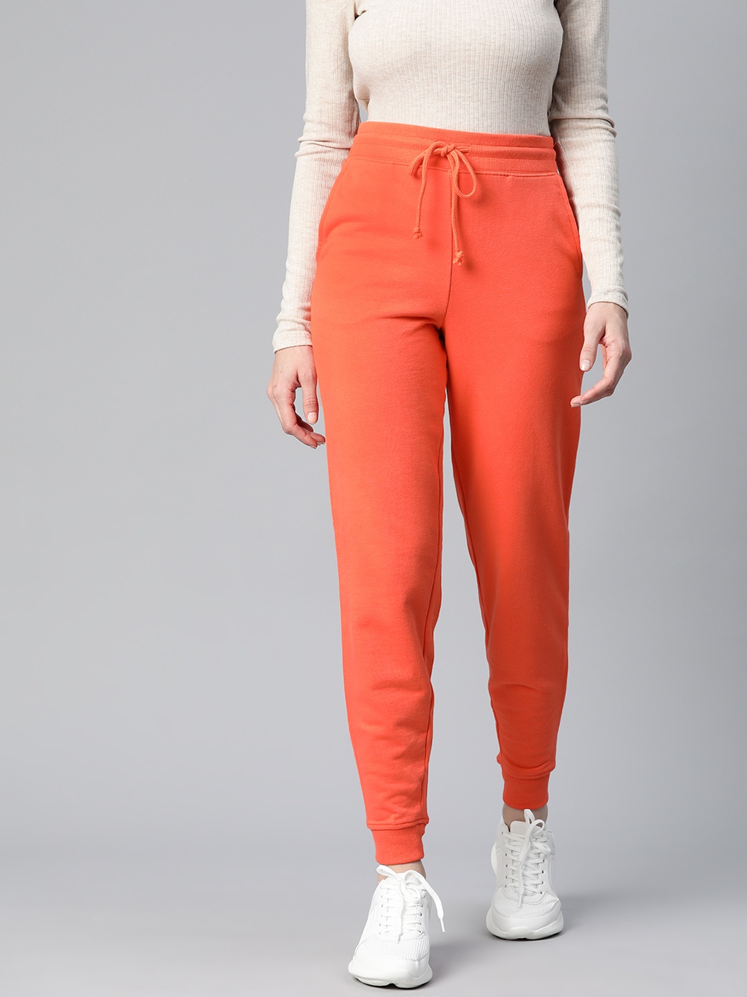 

Marks & Spencer Women Solid Joggers, Orange