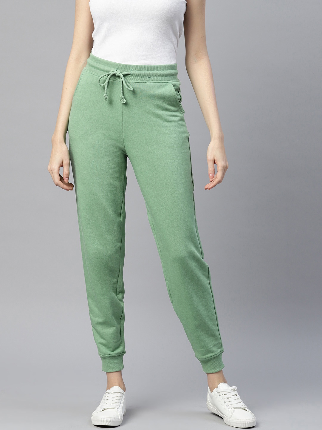 

Marks & Spencer Women High-Rise Joggers, Green