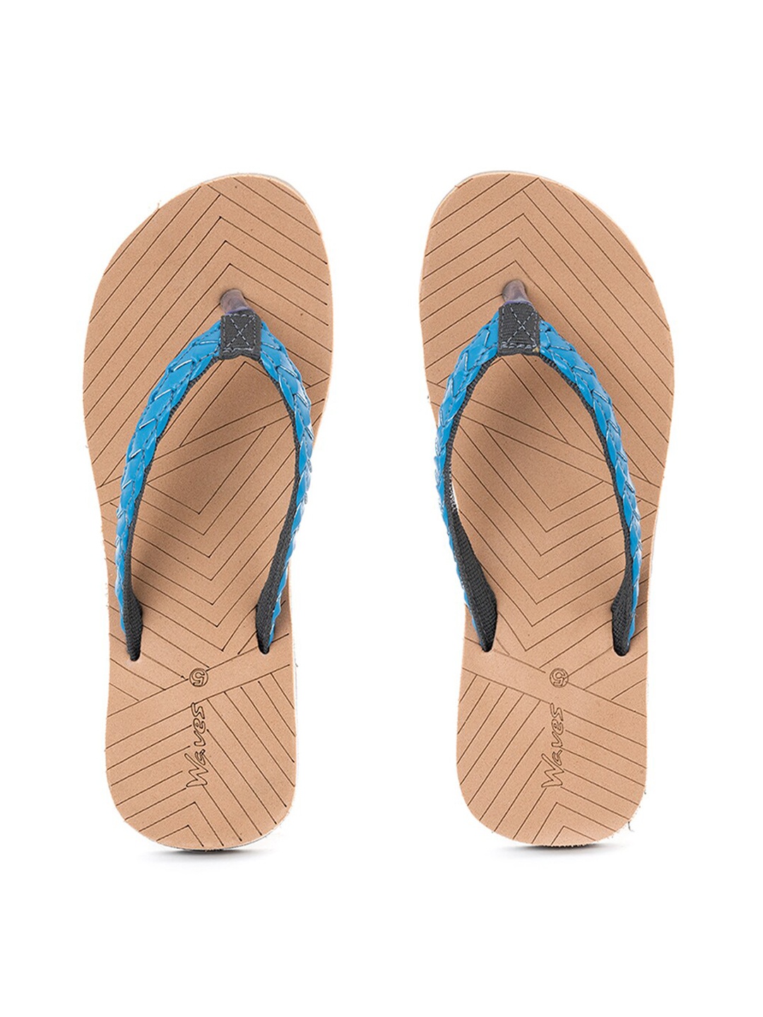 

Khadims Women Blue & Beige Printed Room Slippers